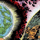 Left to right: New Genesis and Apokolips.